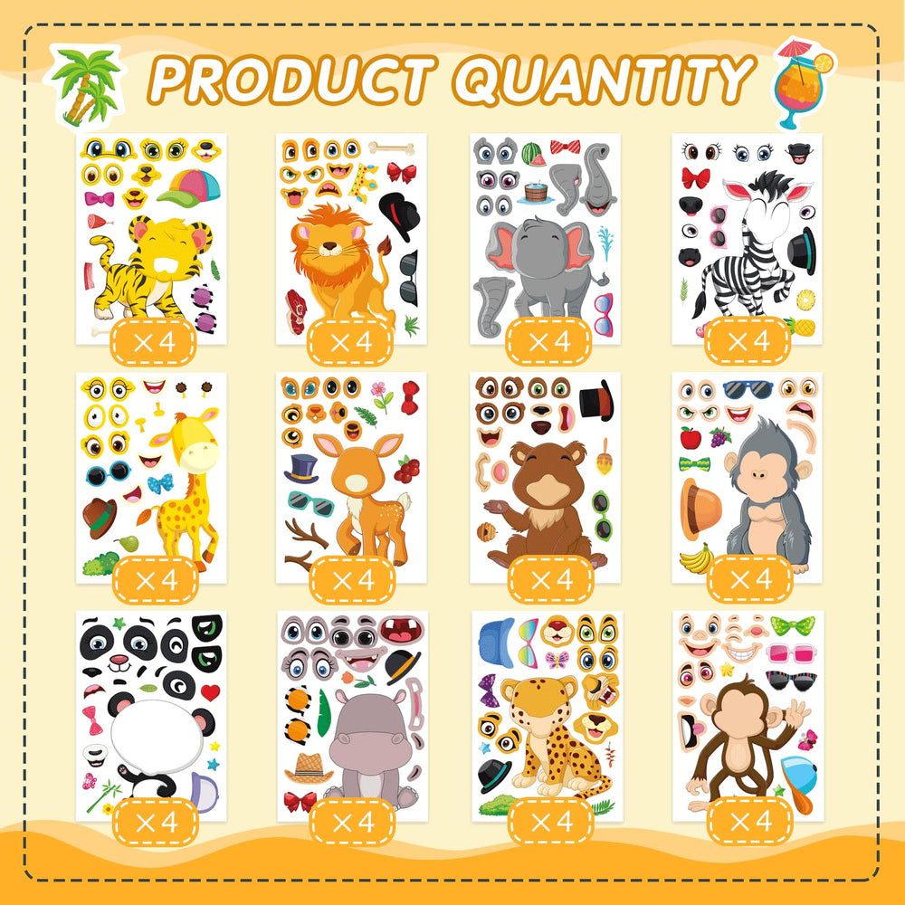 DUJAA Make-your-own faces stickers with eyes, mouths, and brows.