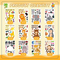 DUJAA Make-your-own faces stickers with eyes, mouths, and brows.