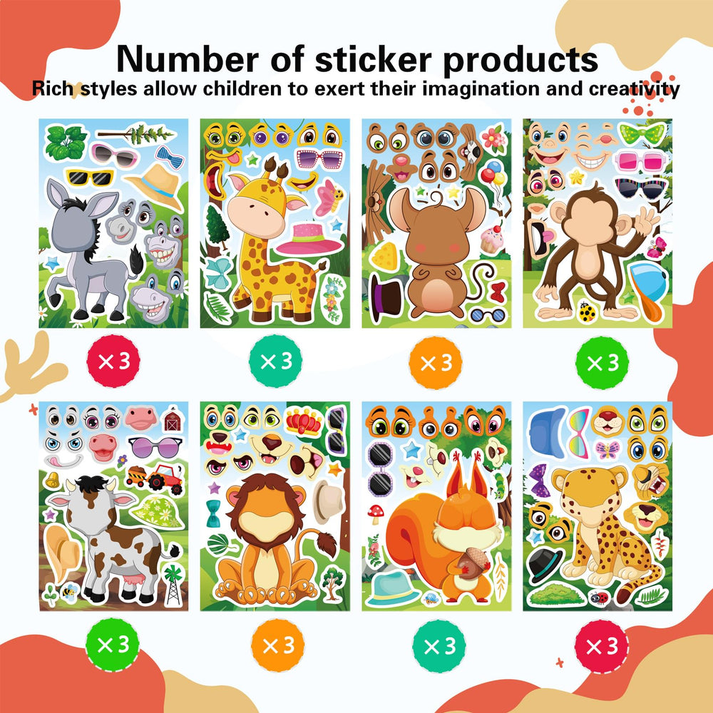 DUJAA make-your-own-stickers sheets—endless cute faces for arts, crafts, and gifting.