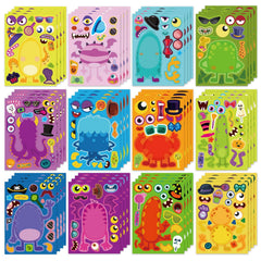 DUJAA monster face stickers pack for DIY crafts and imaginative play.