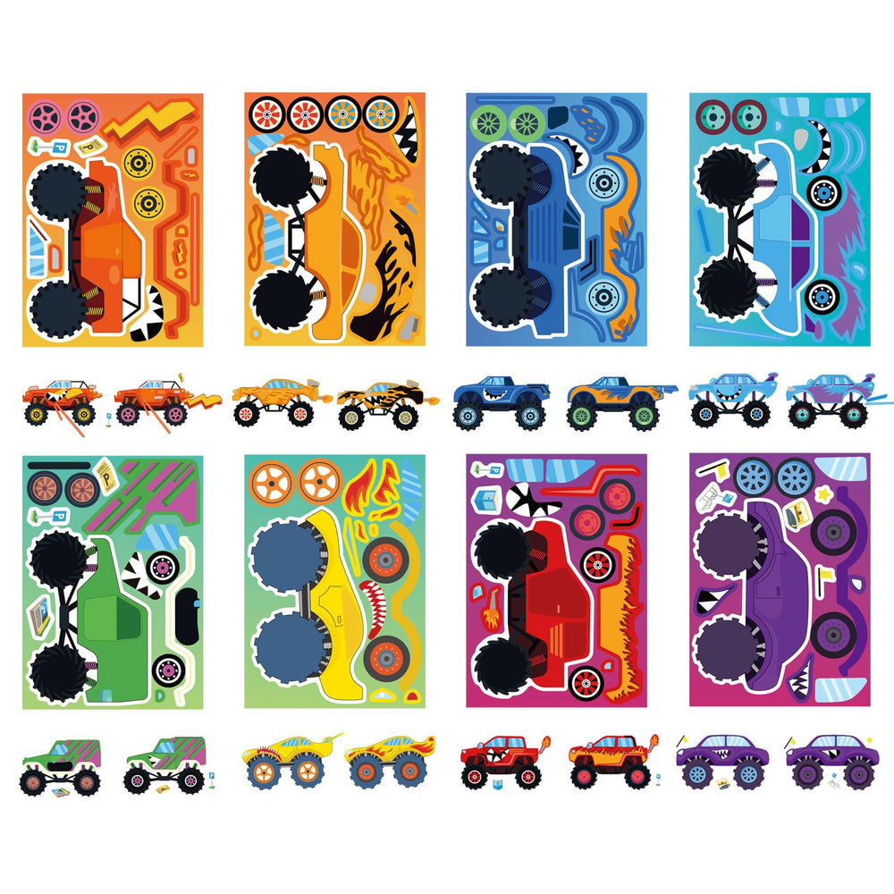 DUJAA Monster Truck sticker close-up shows glossy, durable finish