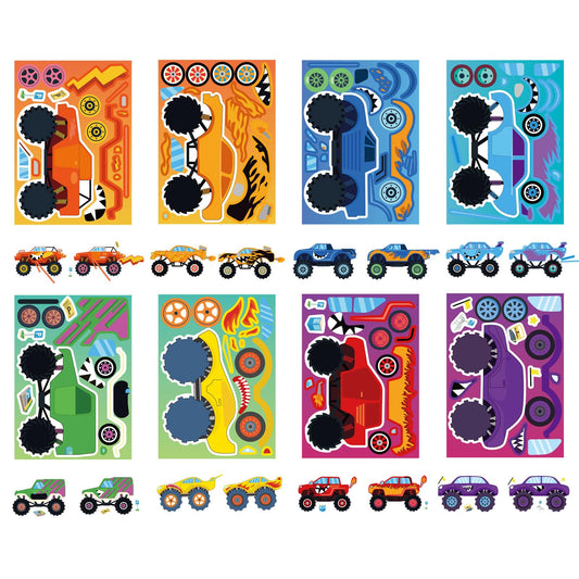 DUJAA Monster Truck sticker close-up shows glossy, durable finish