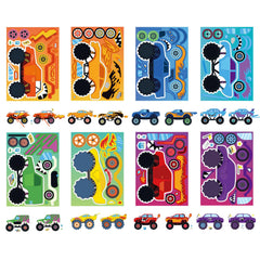 DUJAA Monster Truck sticker close-up shows glossy, durable finish