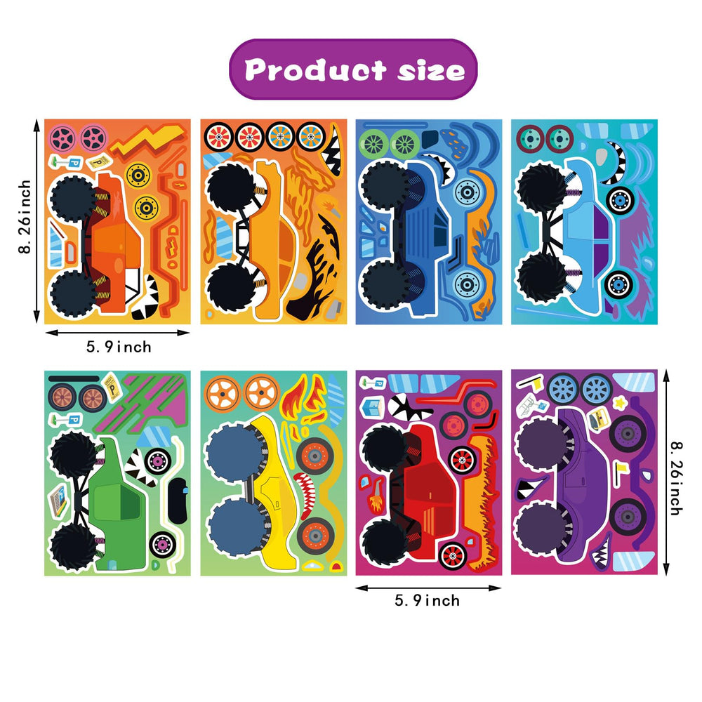 DUJAA Monster Truck stickers on notebooks personalize school supplies