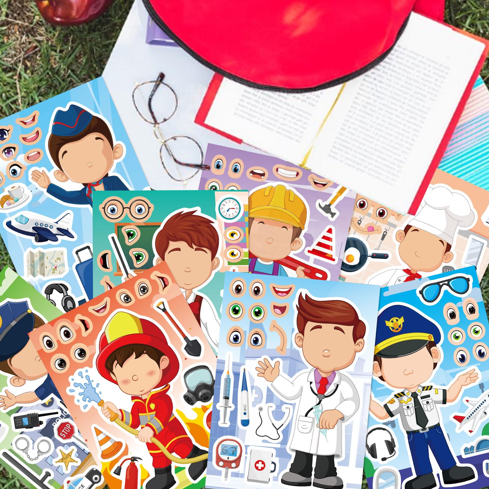 DUJAA occupation stickers dress-up figures for versatile play.