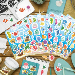 DUJAA ocean stickers with starfish for gift wrap and crafts