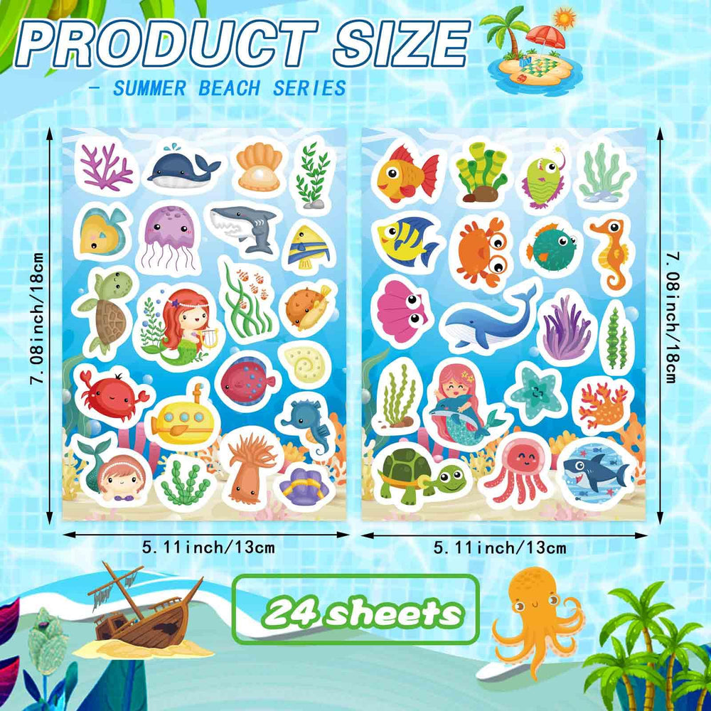 DUJAA ocean stickers with tropical fish ideal for school projects