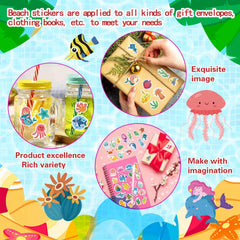 DUJAA ocean stickers with whales for party decorations and rooms