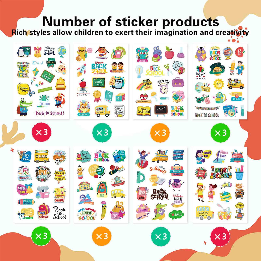 DUJAA pencil and apple stickers brighten binders for study organization