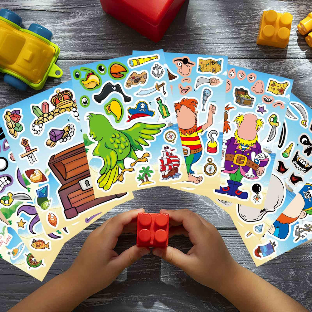 DUJAA pirate sticker notebook designs for school and DIY projects.