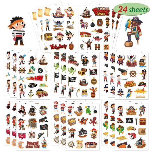DUJAA pirate stickers pack variety for notebooks, laptops, and water bottles