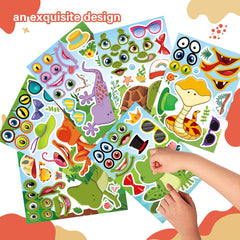 DUJAA reptile Make-a-Face stickers ideal for kids crafts and school projects
