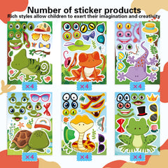 DUJAA reptile Make-a-Face stickers with lizards for imaginative play