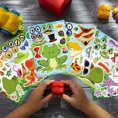 DUJAA reptile Make-a-Face stickers easy peel and stick for quick fun