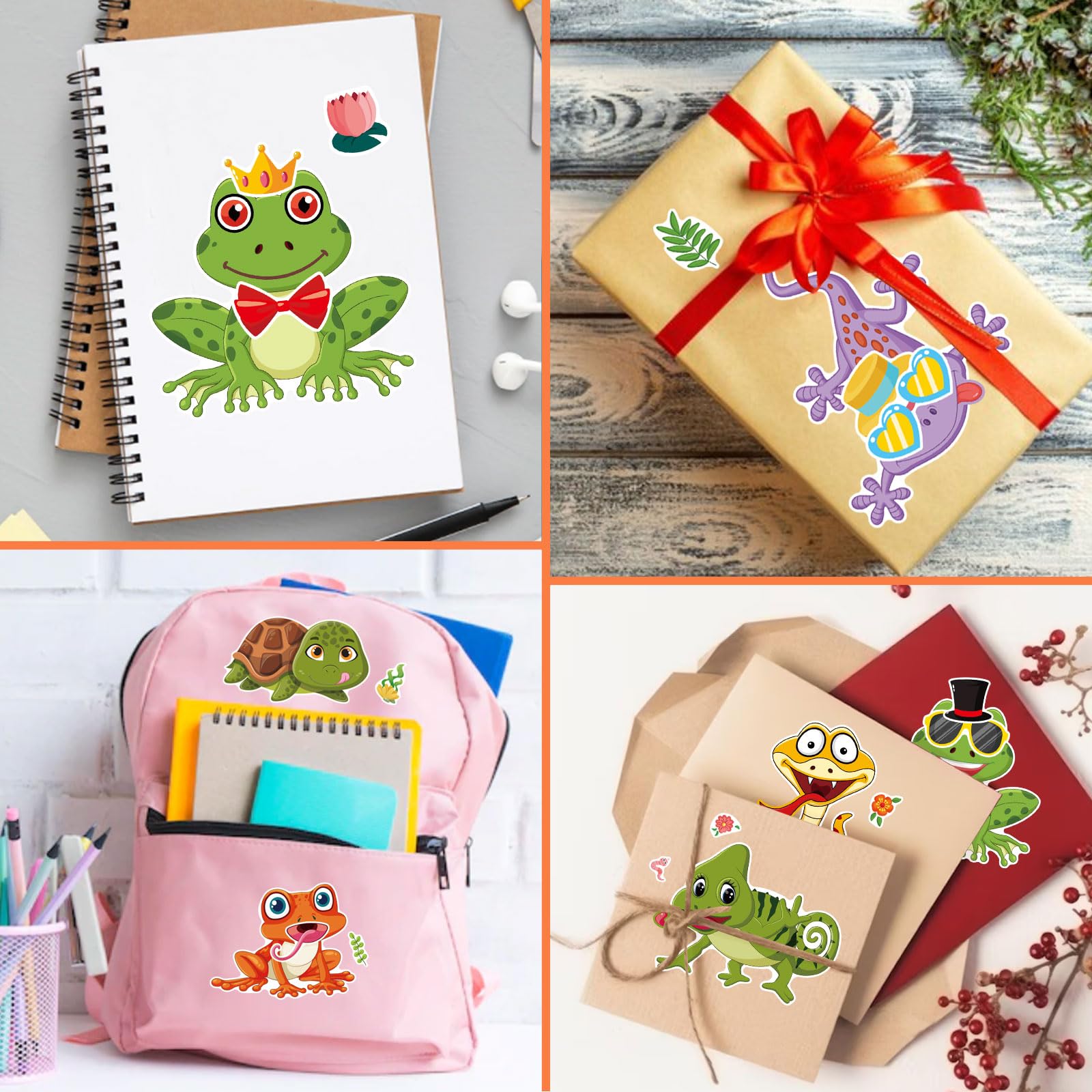 DUJAA reptile Make-a-Face stickers perfect as party favors for kids