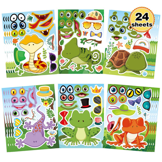 DUJAA reptile Make-a-Face stickers featuring snakes for playful kids crafts