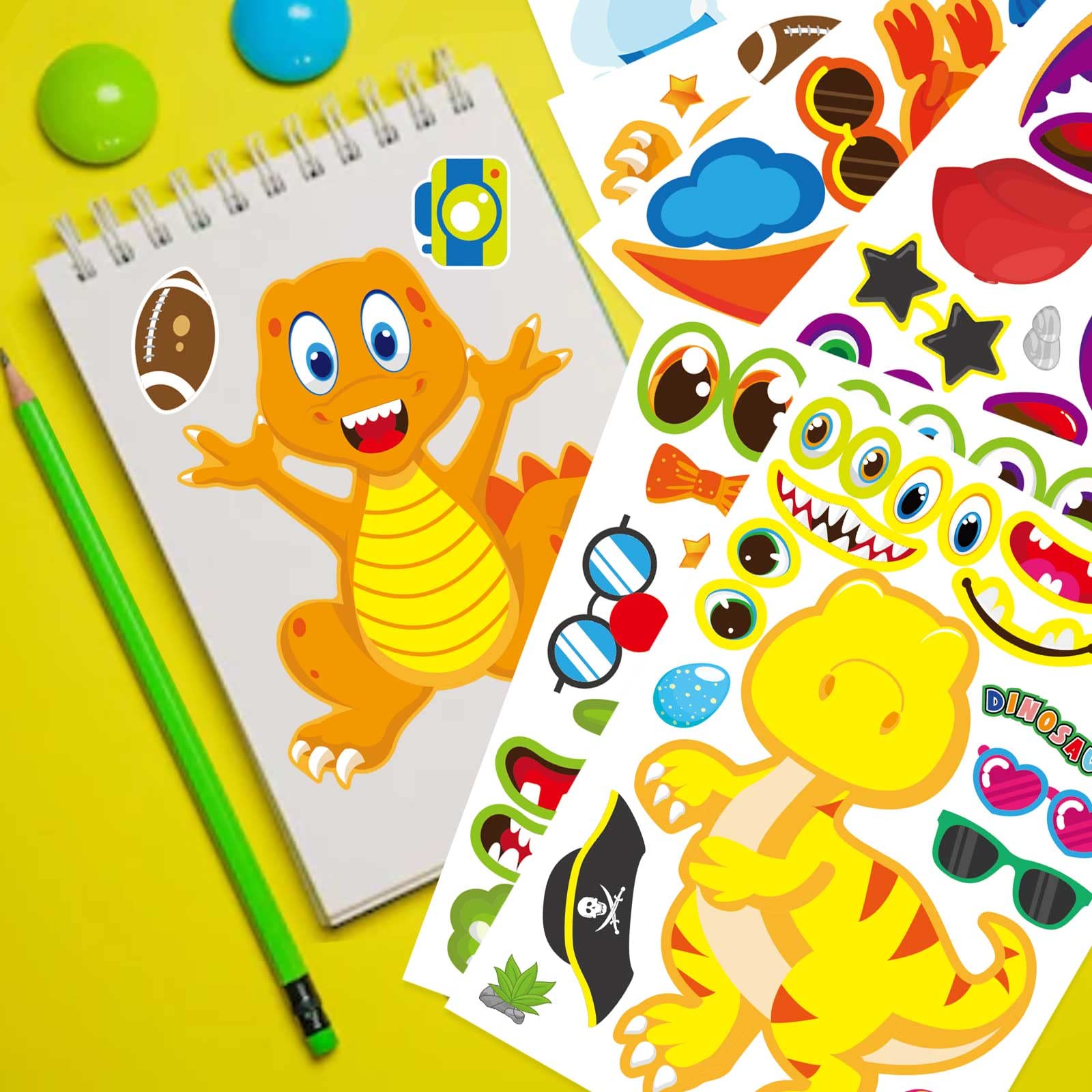 DUJAA room decor dinosaur stickers upgrade kids walls and shelves