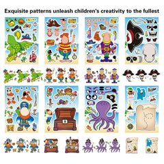 DUJAA skull and crossbones stickers ideal for pirate party decor.