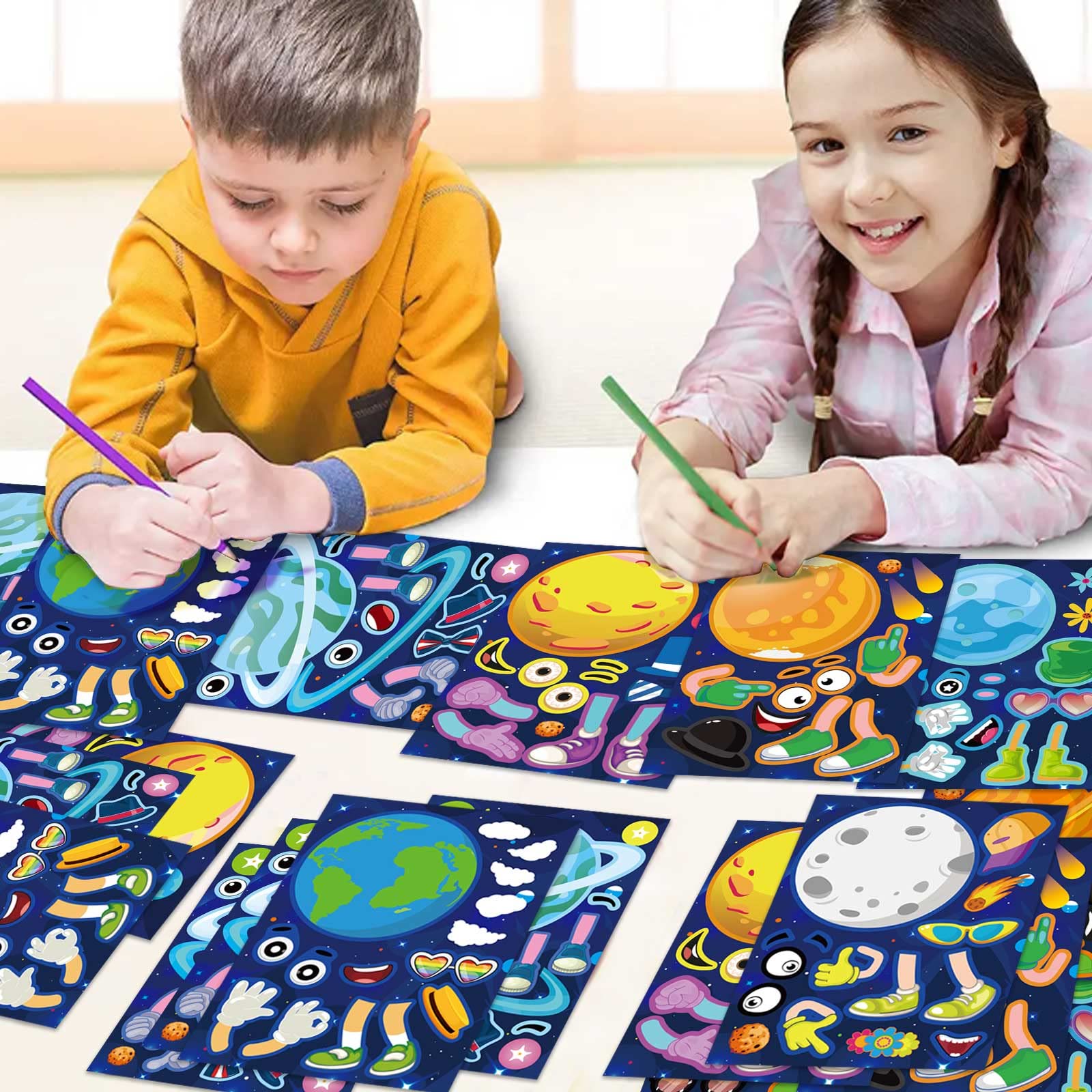 DUJAA space stickers planet pack make classroom activities more engaging