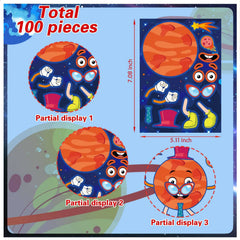 DUJAA space stickers are safe for kids to use in crafts