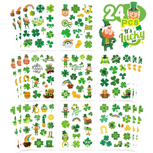 DUJAA shamrock stickers brighten scrapbooks with festive luck and shine.