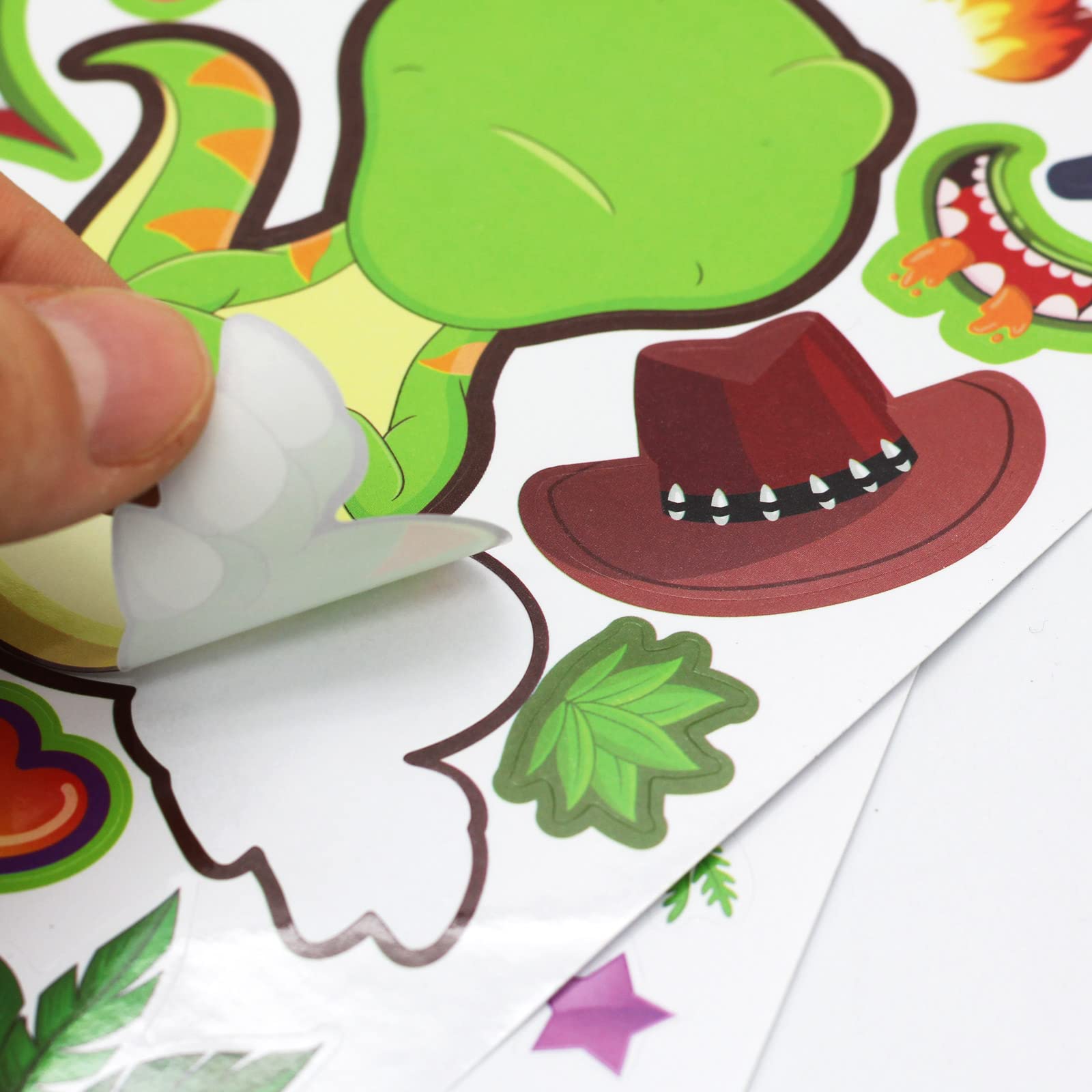 DUJAA dinosaur stickers with residue-free adhesive for easy removal