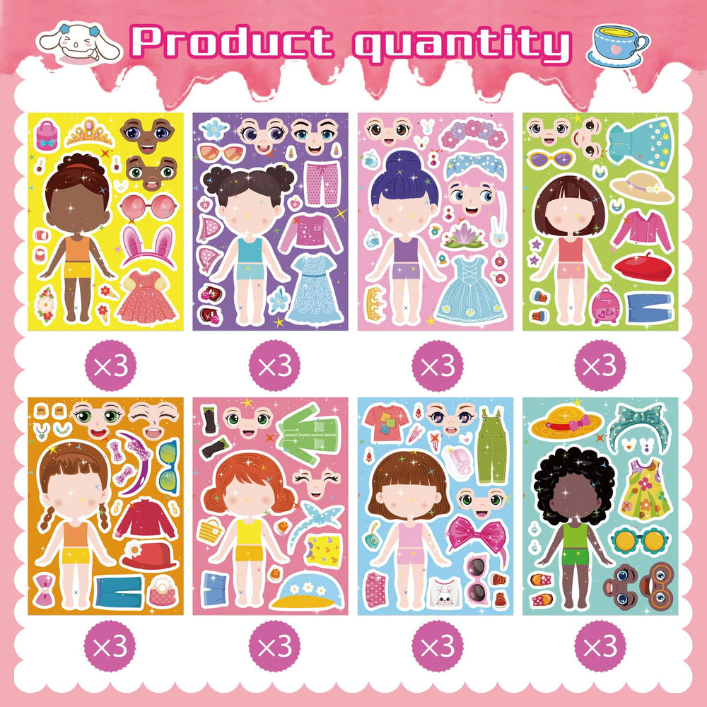 DUJAA Sticker sheets with protective film for durable kid-friendly use.