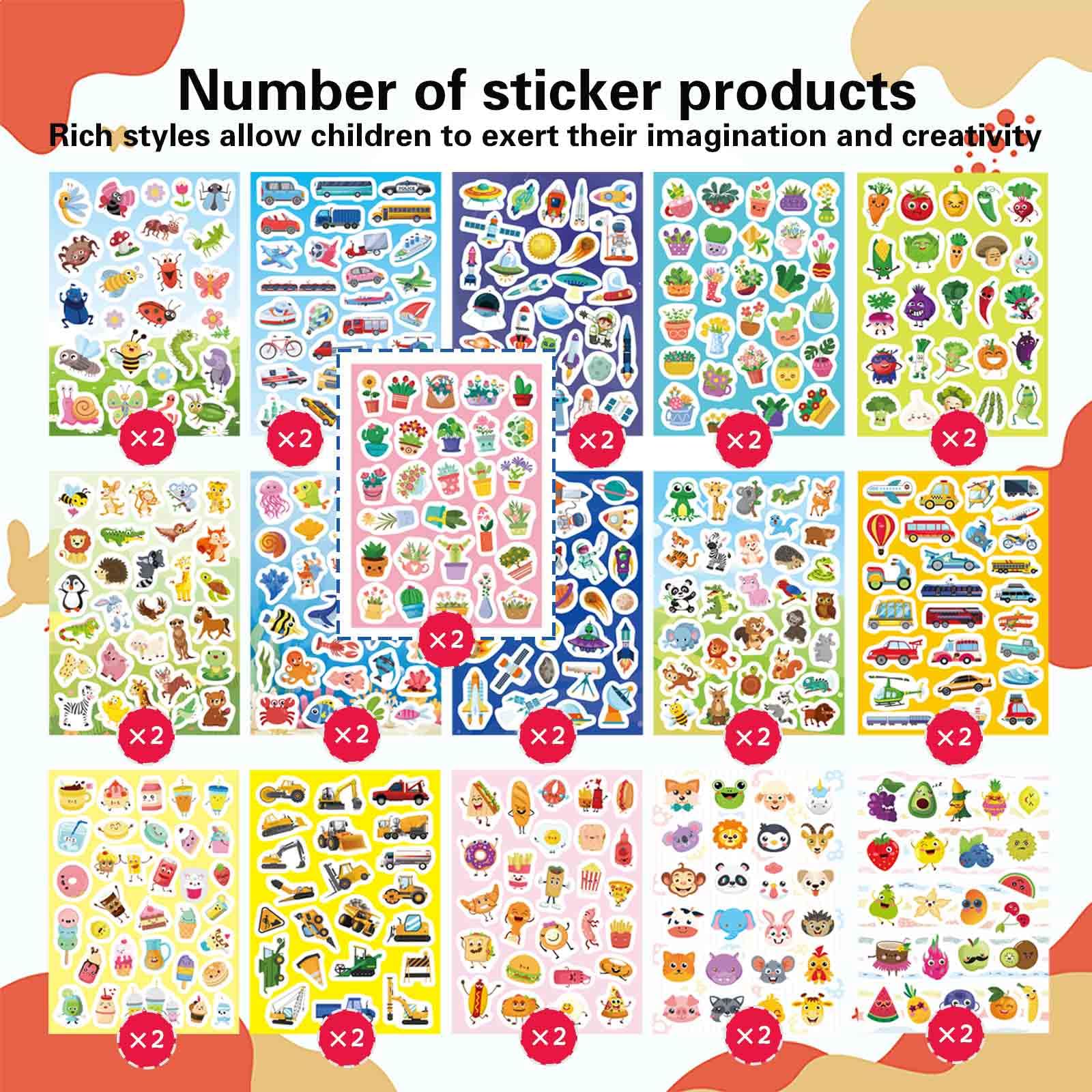 DUJAA animal-themed stickers perfect for scrapbooks, rewards, and imaginative play