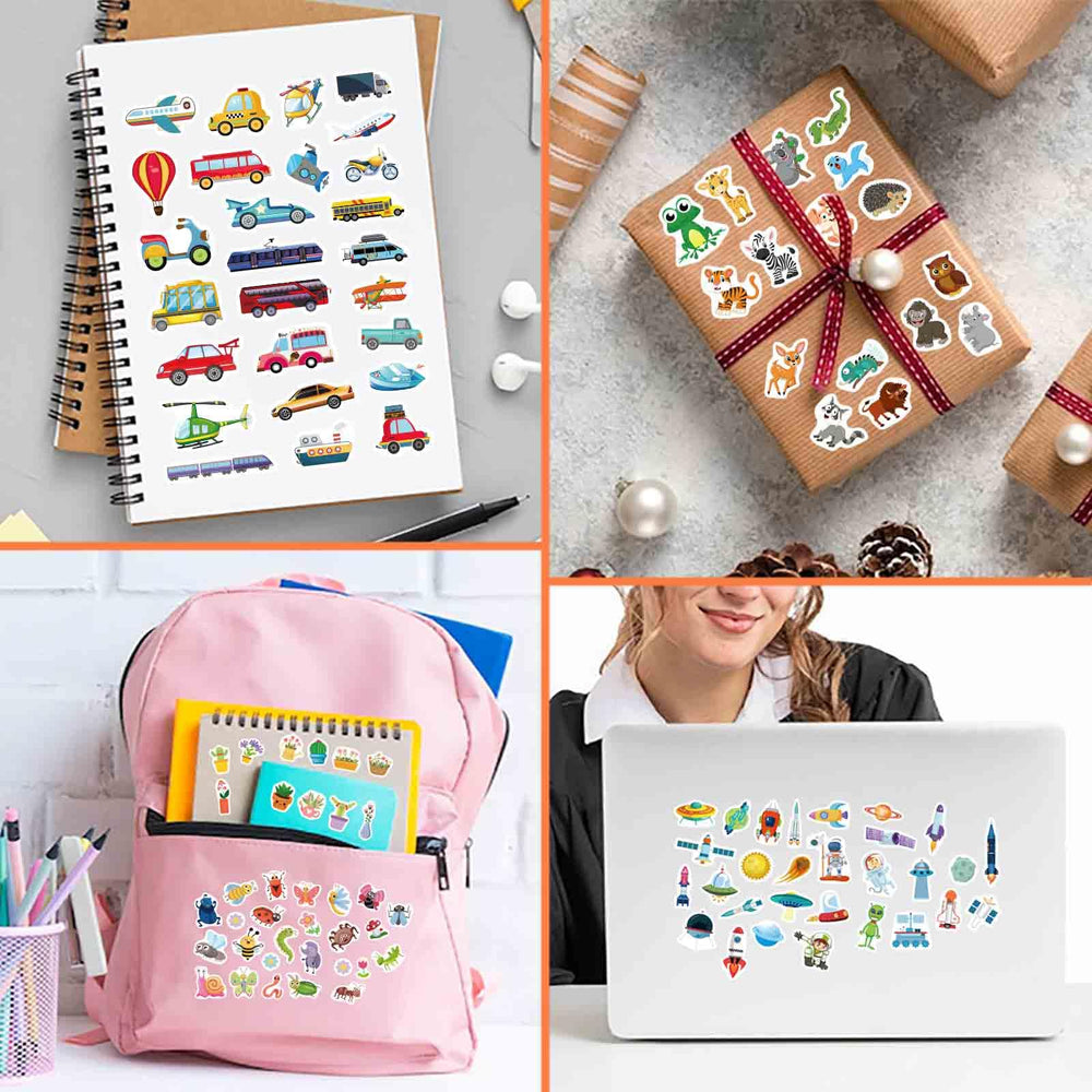 DUJAA vehicles and planes stickers boost art projects and DIY decorations