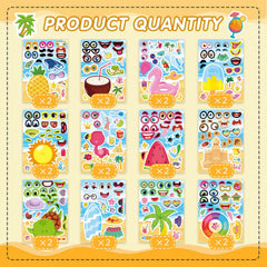 DUJAA summer stickers turtle spark ocean-inspired crafts and classroom decorations.