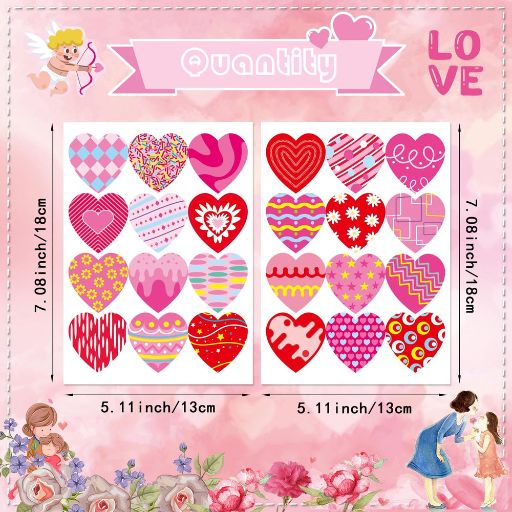 DUJAA textured heart stickers for scrapbooks and journals
