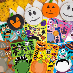 DUJAA Trick-or-treat sticker set for invites, bags, and party favors.