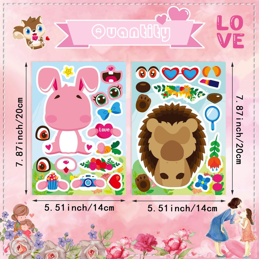 DUJAA Valentine bear face sticker for cute gift ideas.