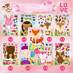 DUJAA Valentine frog face sticker for classroom crafts.
