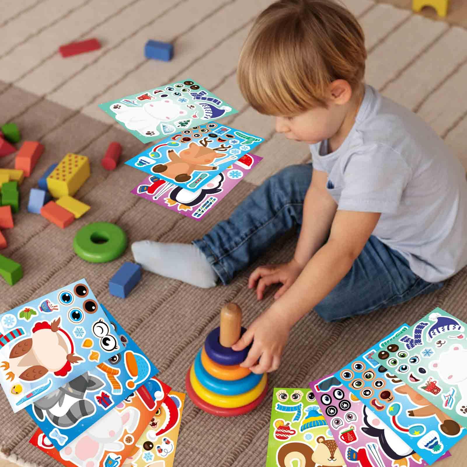 DUJAA winter stickers decorate gift wrap and party favors with character.