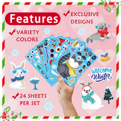 DUJAA winter stickers owl design ideal for imaginative crafts and classroom projects