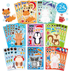 DUJAA winter stickers snowflakes for festive card making and gift embellishments.
