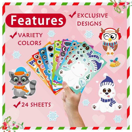 DUJAA winter stickers snowmen add playful decor to envelopes and scrapbooks.