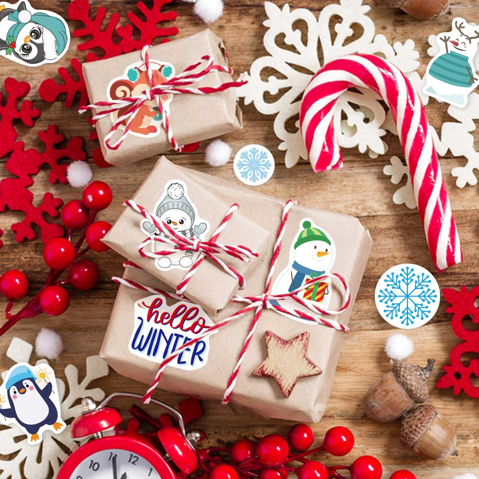 DUJAA winter scene sticker set for classrooms and crafts