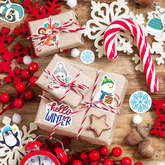 DUJAA winter scene sticker set for classrooms and crafts