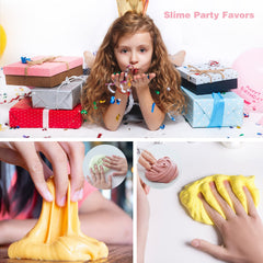DUJUANHUA soft non-sticky slime texture is easy for kids to handle.