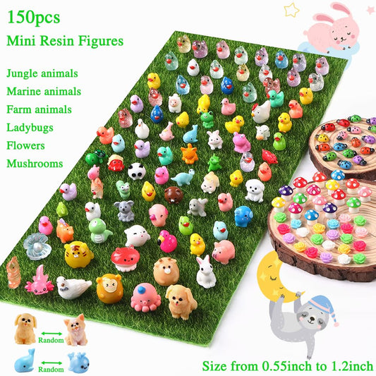 DULEFUN colorful ducks figures brighten dollhouse scenes and terrariums.