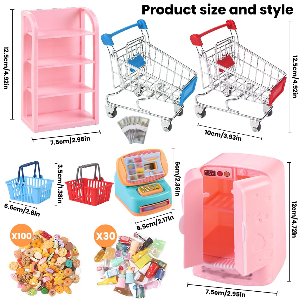 DULEFUN dollhouse refrigerator miniature enhances realistic kitchen scene for role play