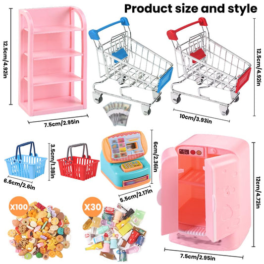 DULEFUN dollhouse refrigerator miniature enhances realistic kitchen scene for role play