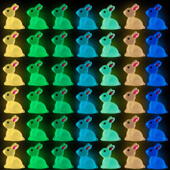 DULEFUN Easter luminous bunny 70pcs glows in the dark for festive decor.