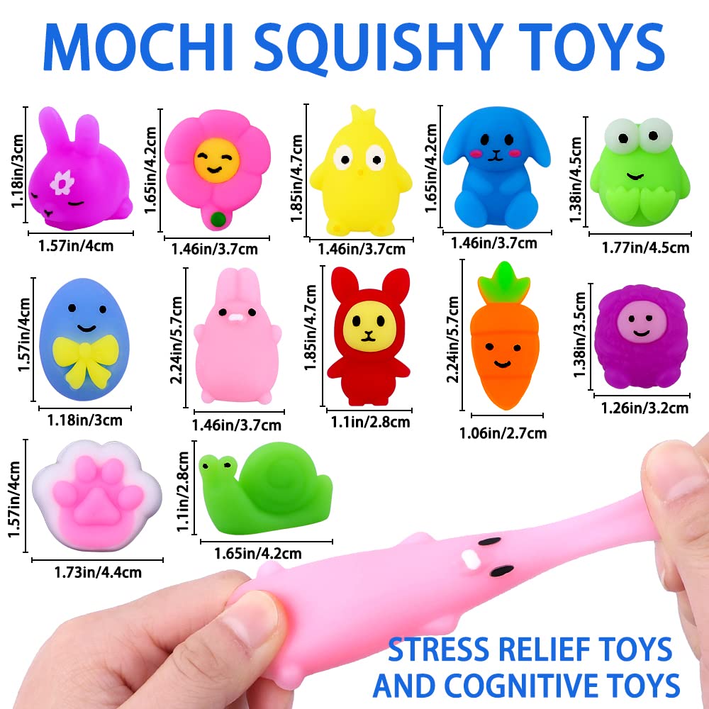 DULEFUN Easter Mochi Animal Figures for classroom prizes and play.