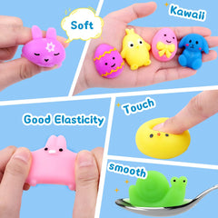 DULEFUN Easter Mochi Egg Squishy for Easter baskets and fidget use.