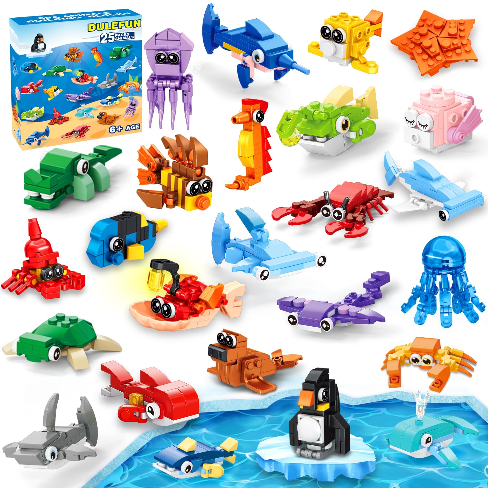 DULEFUN seal marine block for imaginative play and classroom prizes