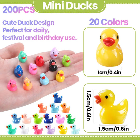 DULEFUN mini resin ducks arranged in a dollhouse scene for tiny landscape accents.