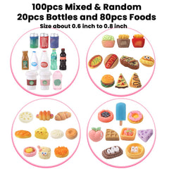 DULEFUN miniature cake slice for dessert display and role-play kitchen